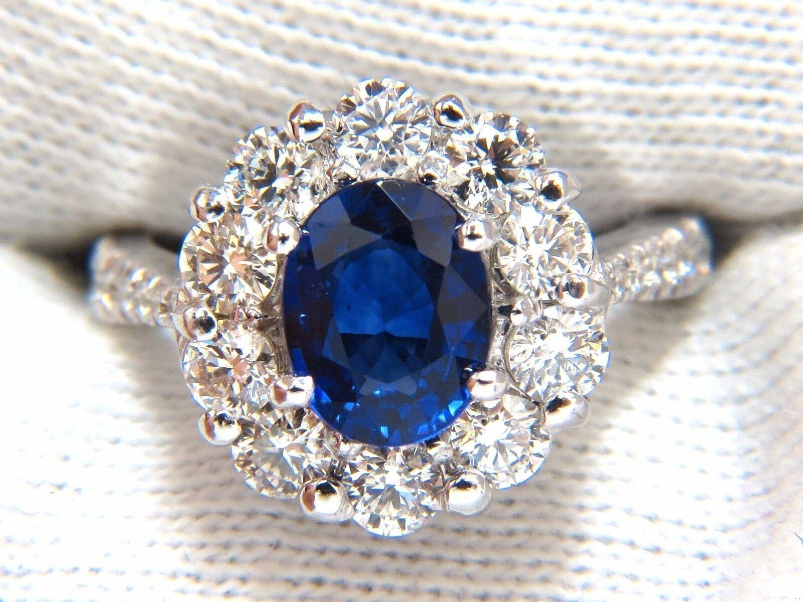 3.67CT GIA Certified Natural Vivid Royal Blue Diamond Cluster Ring in 18K Gold | Luxury Engagement & Wedding Jewelry for Special Occasions