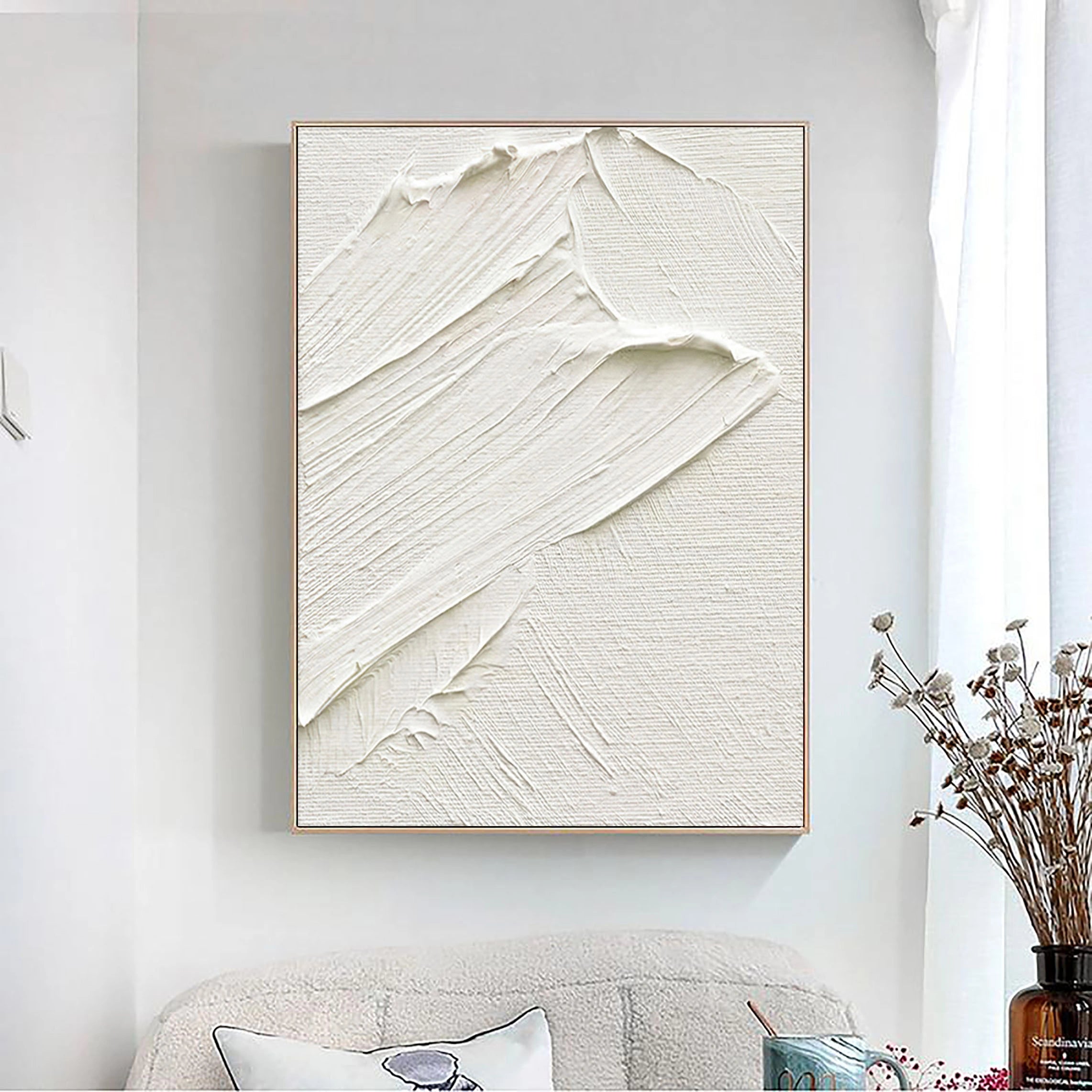 Minimalist Textured Plaster Art Painting - Modern Abstract Wall Decor for Living Room, Bedroom & Office #MM018