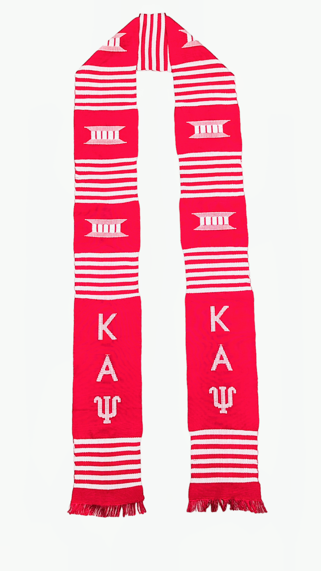 Authentic Ghanaian Kente Stole - Red & Gold African Sash for Weddings, Graduations & Cultural Events | DPKAP7 by Dupsie