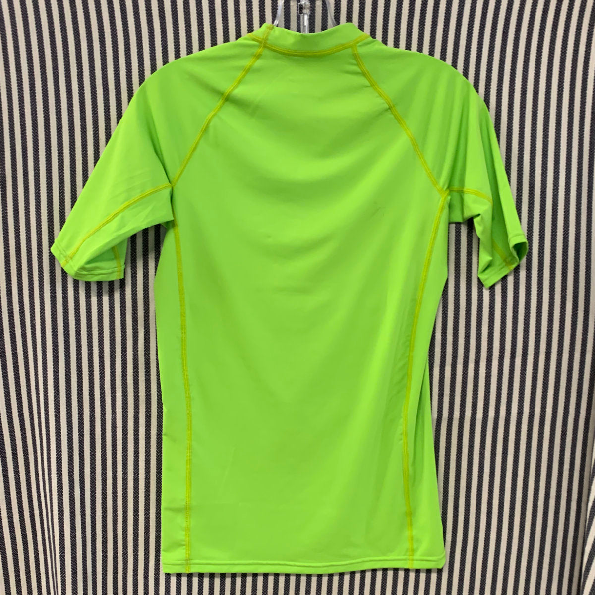 Men's Xcel Premium 6oz 4-Way Stretch Rash Guard Shirt - Short Sleeve UV Protection Swim Top - Lime Green for Surfing, Swimming & Water Sports