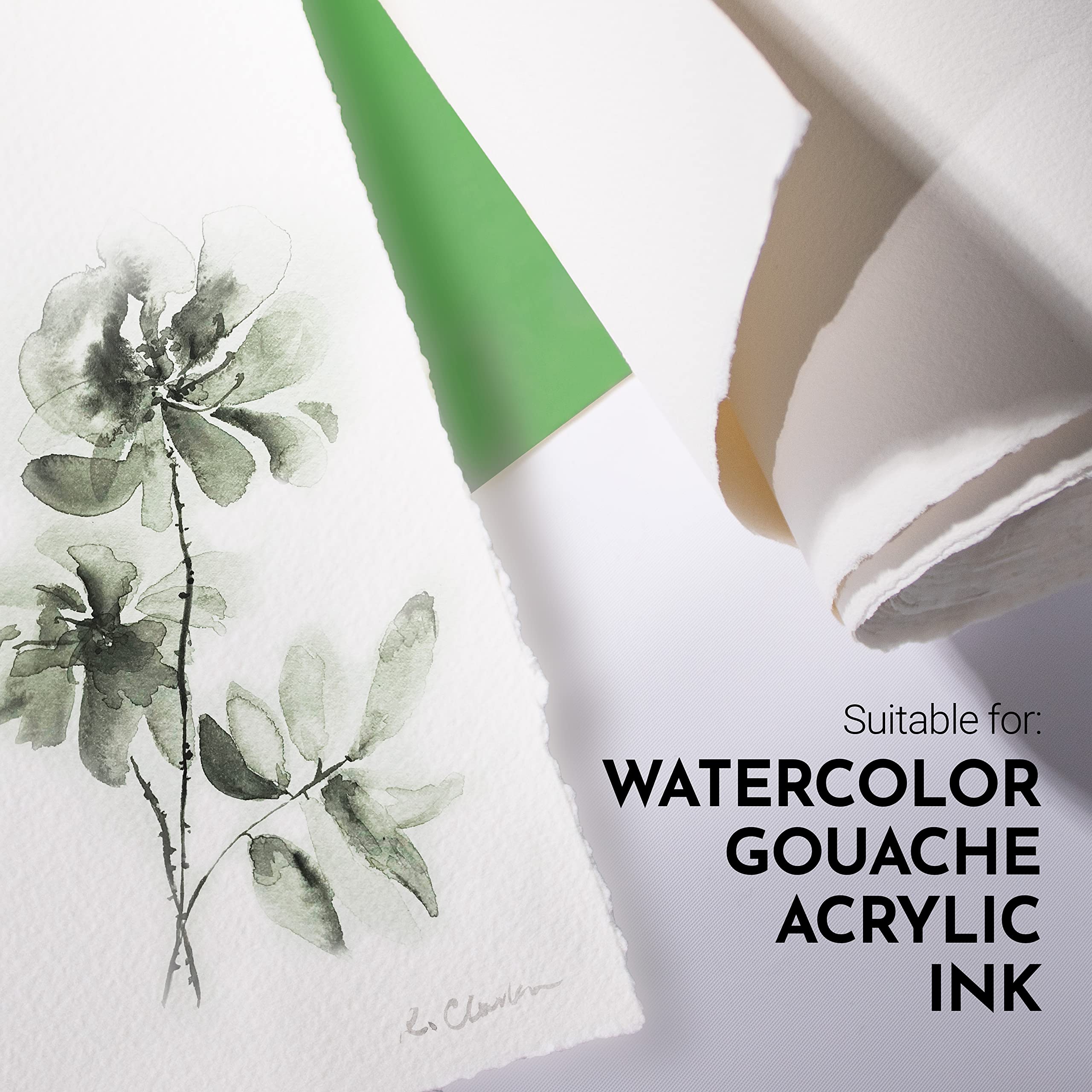 Arches Watercolor Paper Roll 51-inch x 10-Yards - 100% Cotton Cold Press Paper (156lb) for Watercolor, Gouache, Ink & Acrylic - Perfect for Studio Art, Classroom Projects & Professional Painting