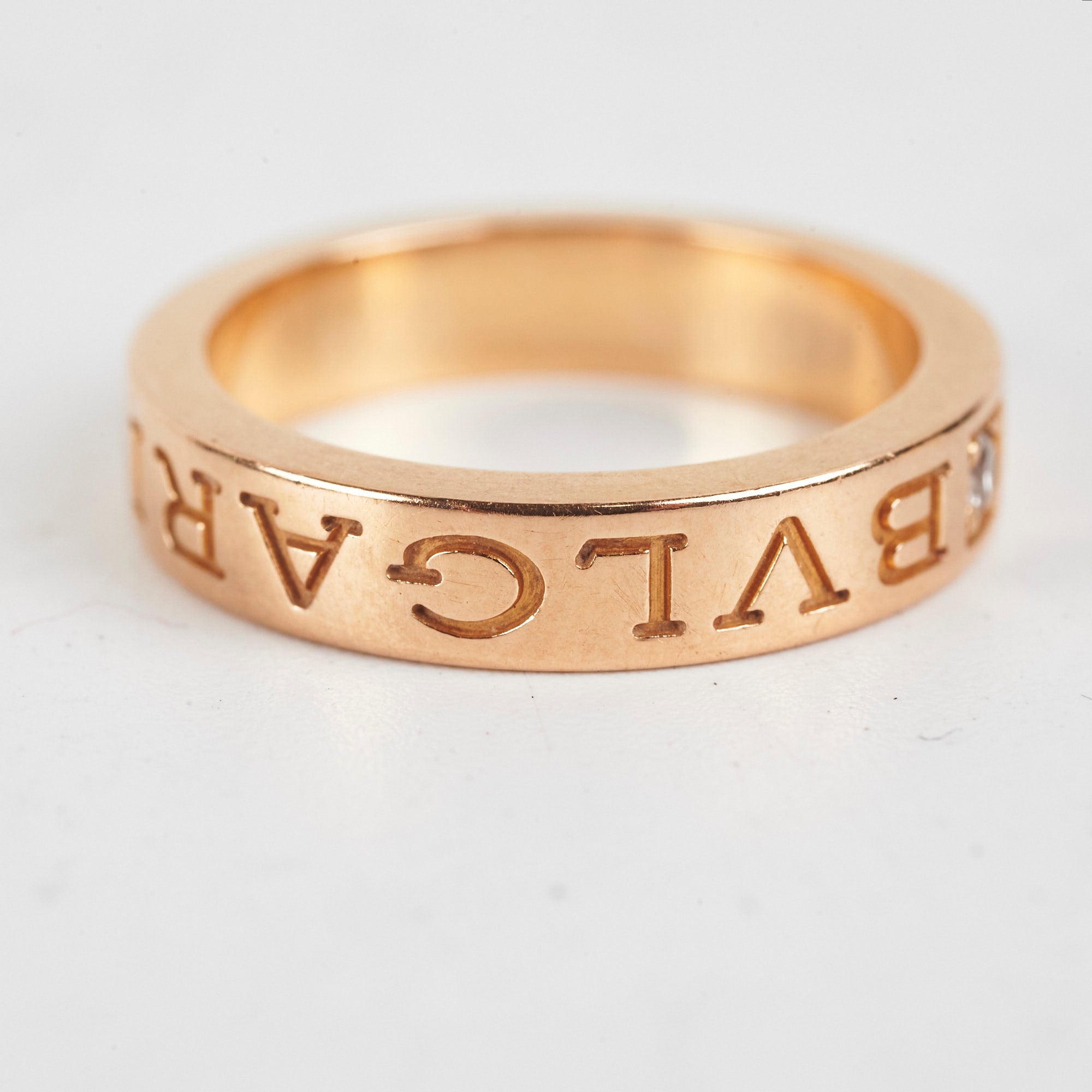 Bvlgari Rose Gold Diamond Ring - Size 51 | Luxury Jewelry for Women, Engagement, Wedding & Special Occasions