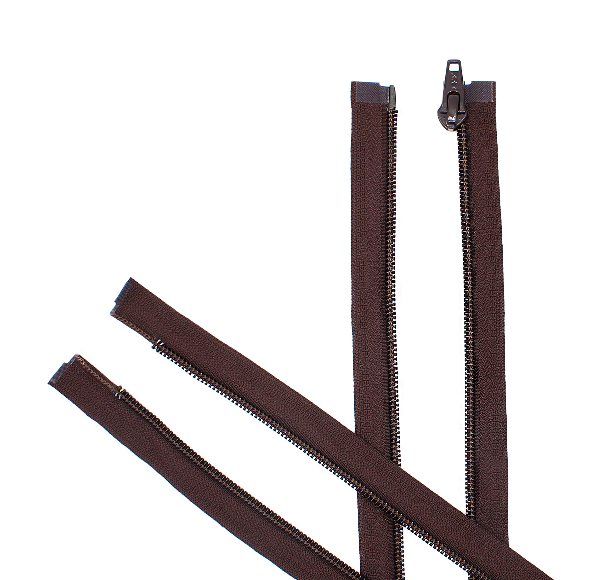 570 Brown 30-Inch Lightweight Jacket Zipper - YKK #5 Nylon Coil Separating Zipper (Pack of 1) for Outerwear, Windbreakers & DIY Sewing Projects
