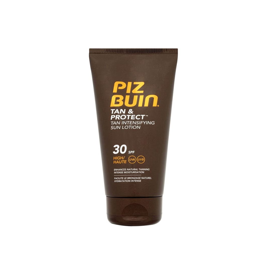 Piz Buin Tan Intensifying Sun Lotion SPF30 150ml - Hydrating Sunscreen for Deep Tan & UV Protection - Perfect for Beach, Pool & Outdoor Activities