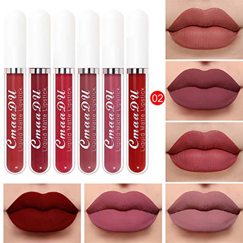 HXS Matte Liquid Lipstick Set - Velvet, Waterproof, Long Lasting Lip Gloss - Smooth Soft Nude & Sexy Matte Lipstick Makeup Kit for Women | Perfect for Daily Wear, Parties, and Special Occasions