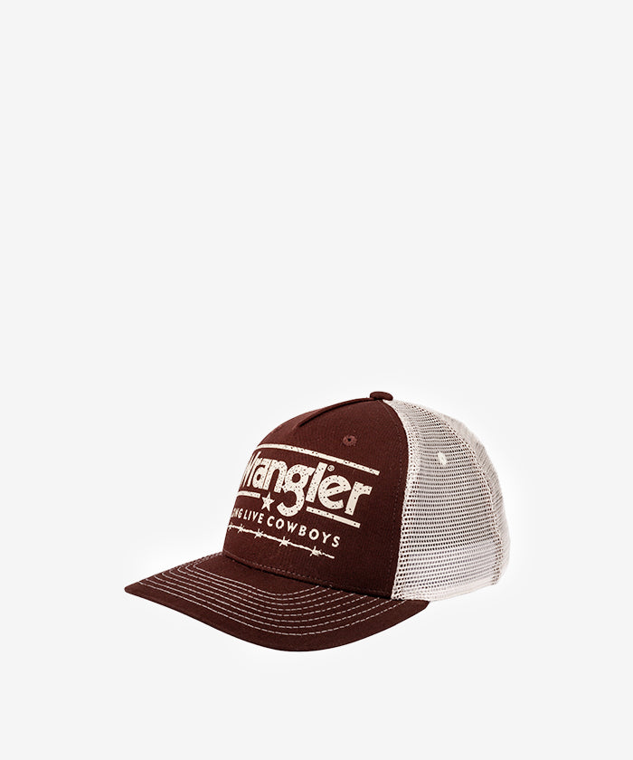 Wrangler Grit Cowboy Mesh Back Hat - Breathable Adjustable Baseball Cap for Men - Perfect for Outdoor, Ranch Work, and Country Music Festivals