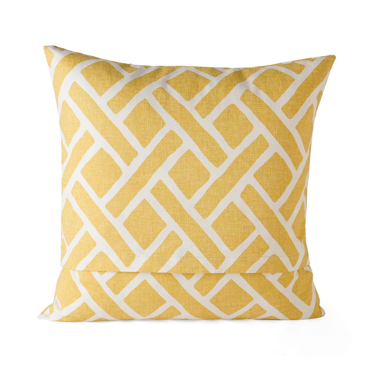 Martinique Yellow Geometric Printed Cotton Cushion Covers (Set of 2) - Modern Boho Home Decor for Sofa, Bed & Living Room