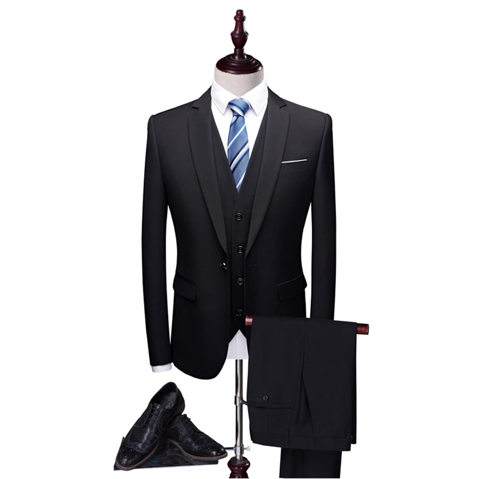 Premium Men's Suit Jacket & Pants 2-Piece Set - Slim Fit Business Casual Blazer & Dress Pants for Wedding, Groom, Office & Formal Occasions | Professional Work Attire & Special Event Outfit