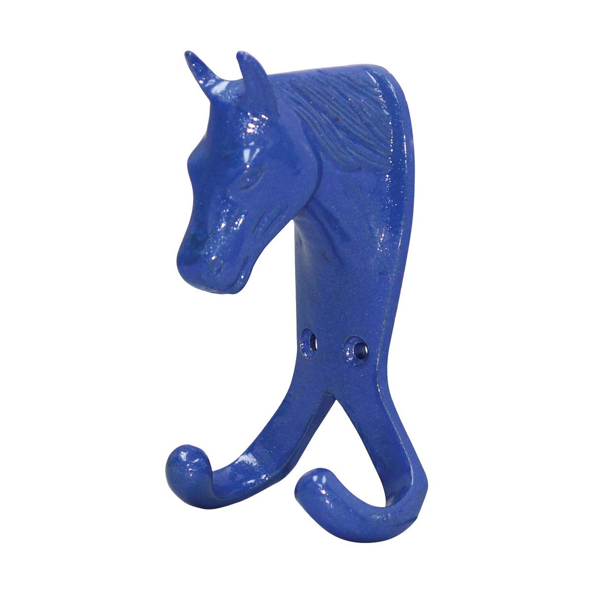 Heavy Duty Double Horse Head Wall Hook - Rustic Stable Hooks for Coats, Hats & Leashes - Farmhouse Decor (Green) - Perfect for Barns, Entryways & Western-Themed Rooms