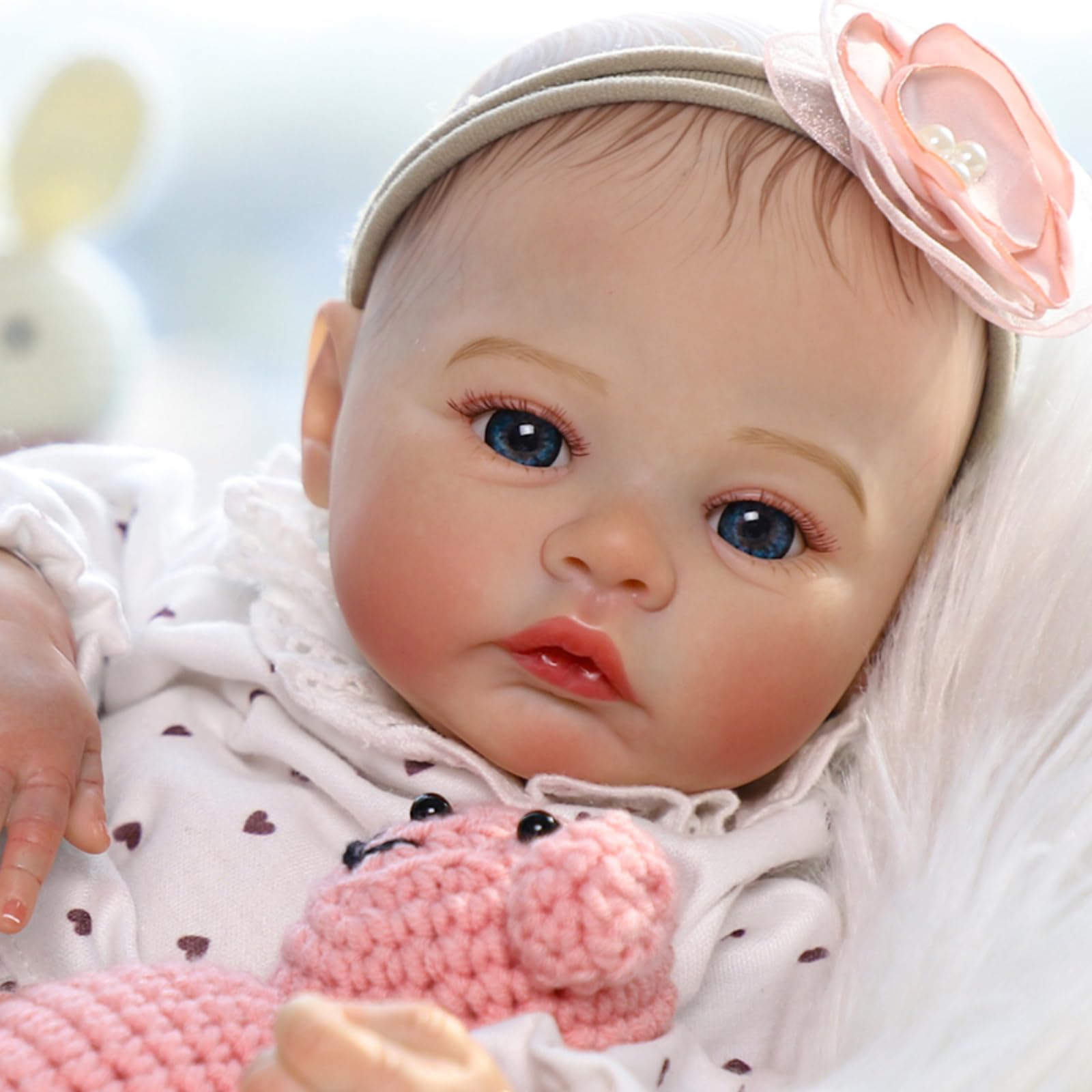 **18 Inch Realistic Reborn Baby Doll for Girls - Lifelike Newborn Baby Doll with Soft Weighted Body & Accessories | Perfect Gift for Kids 3+ Years Old | Role Play, Collectible & Therapy Use**