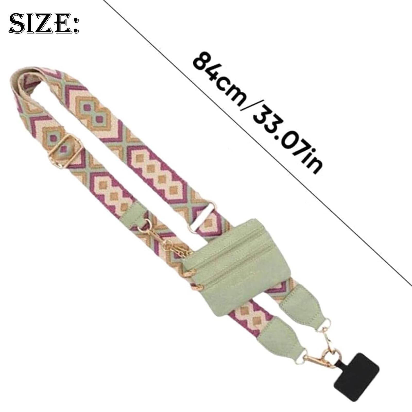 Phone Strap with Zippered Pouch & Clip - Hands-Free Crossbody Phone Lanyard with Wallet for iPhone & Android | Perfect for Travel, Shopping & Outdoor Activities