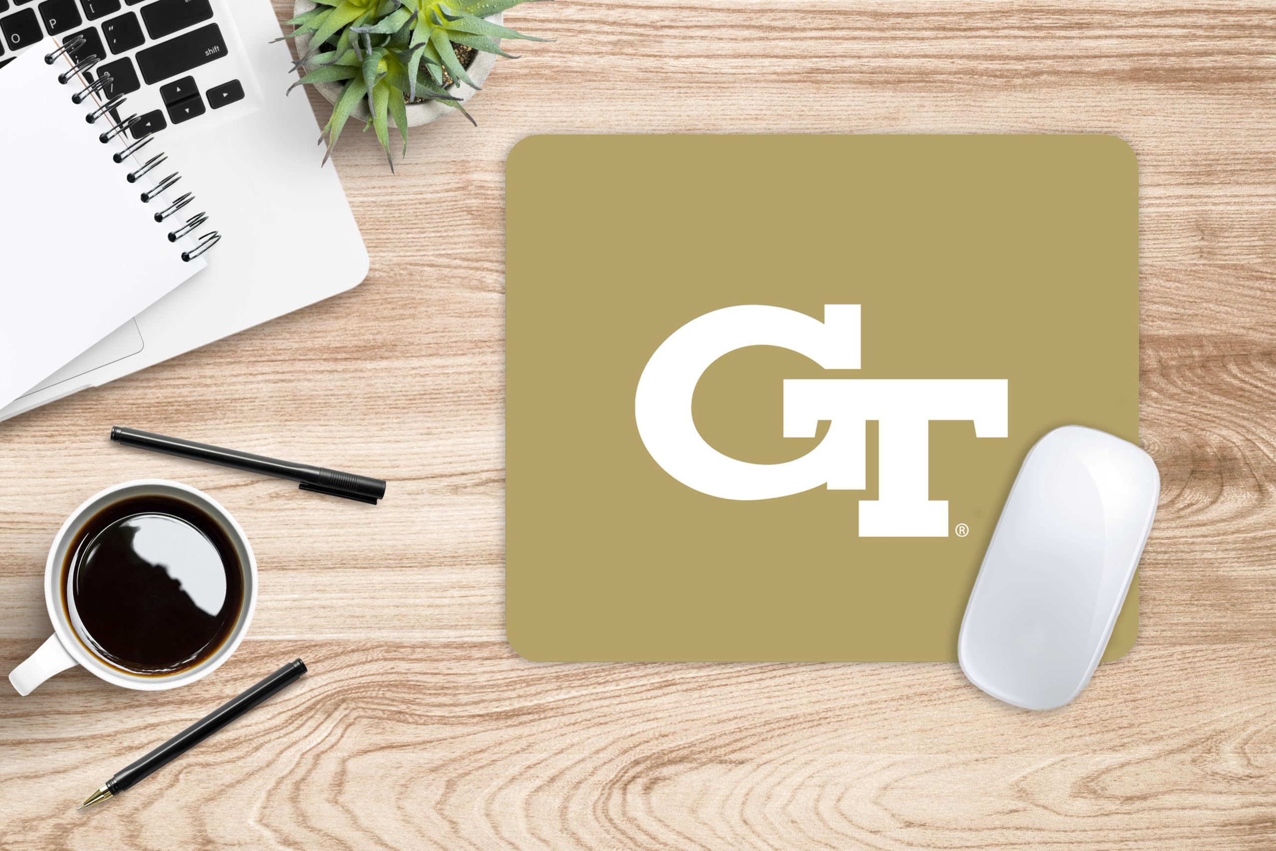 Georgia Tech Logo Mouse Pad - Non-Slip Fabric Gaming & Office Desk Mat for Computers, Laptops - Perfect for Students, Alumni & Fans - Classic Black Design with Official Institute Branding