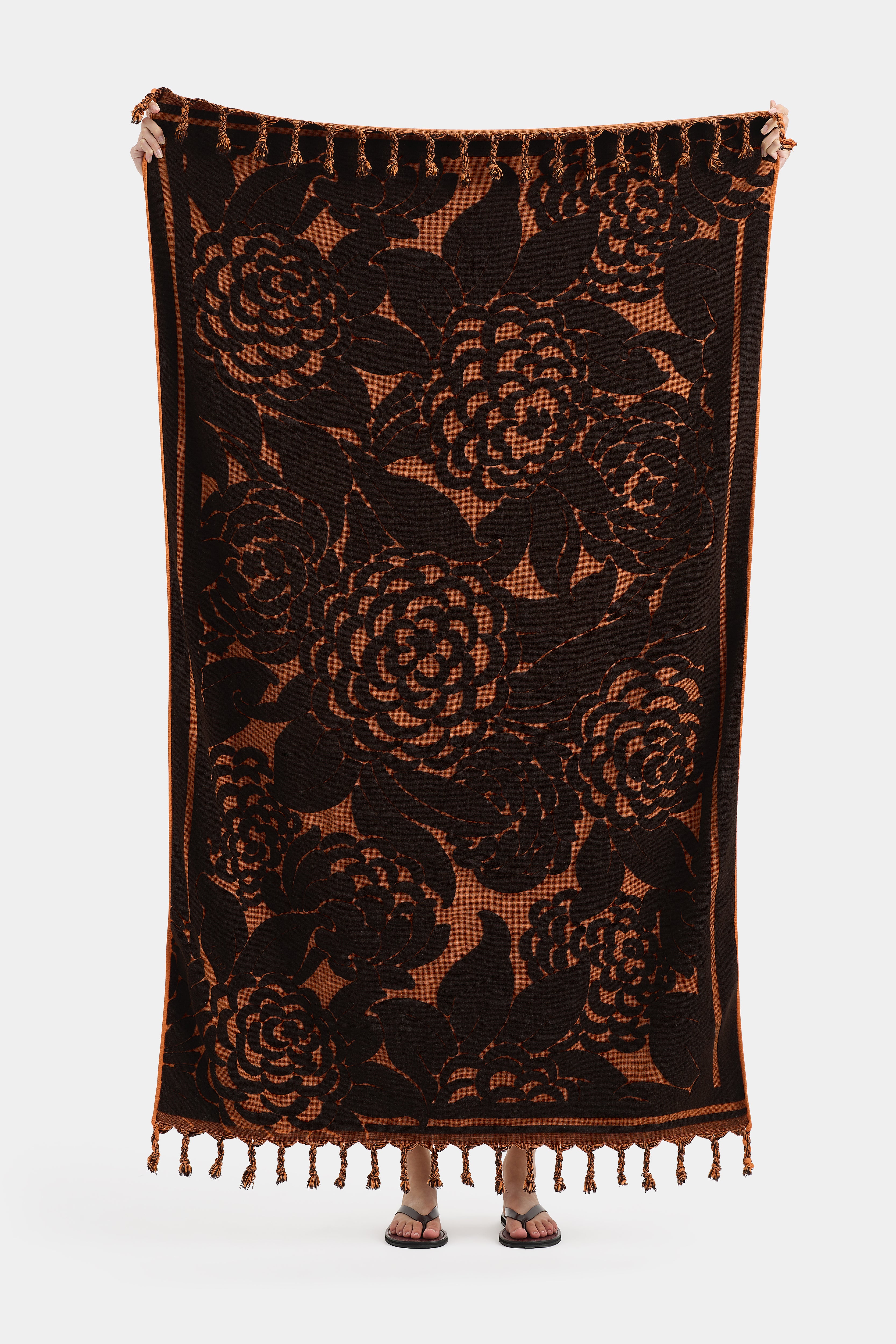 Premium Dawn Towel Sandflower Floral Terry Bath Towel - Soft & Absorbent for Spa, Beach & Home Use