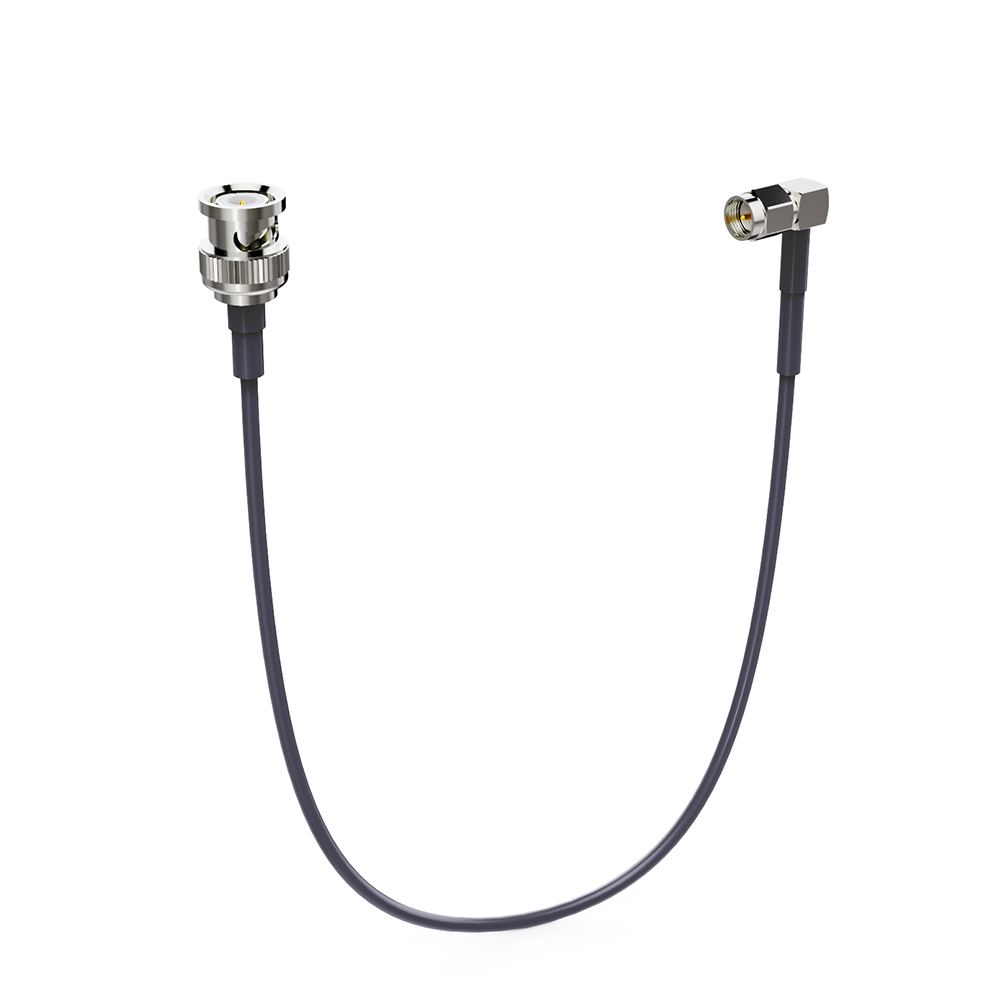 Right Angle SMA to Straight BNC Cable 45cm - High-Speed RF Coaxial Cable for Ham Radio, CCTV, Antenna & Test Equipment Connections