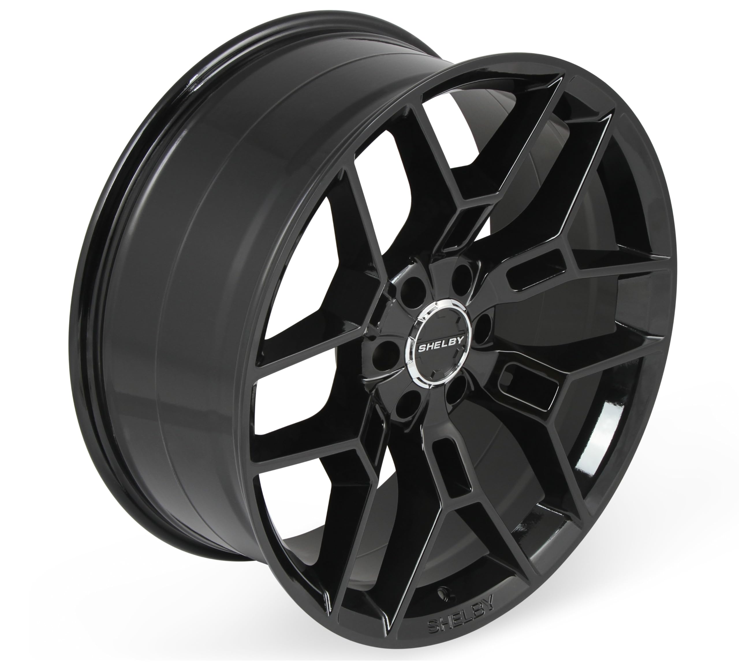 DRAKE WHEELS S45395512B CS-45 Black Alloy Rims for Ford F150 - Premium Truck Wheels for Off-Road & Street Performance