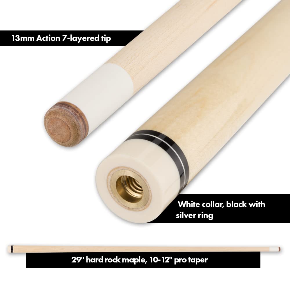 Premium Action Fractal Billiards Pool Cue Stick - Exotic Burl Wood with Green Foil Inlay | Professional Tournament & Home Game Accessory