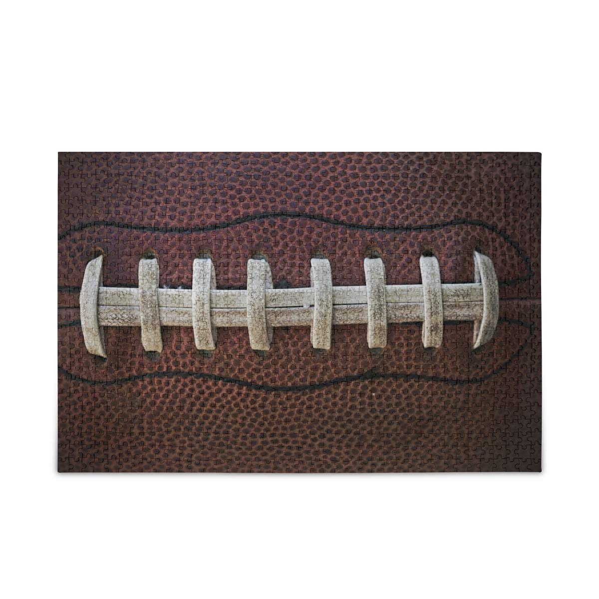 1000-Piece American Football Laces Close-Up Jigsaw Puzzle for Adults & Kids - Premium Wooden Large Puzzle for Family Game Night & Stress Relief