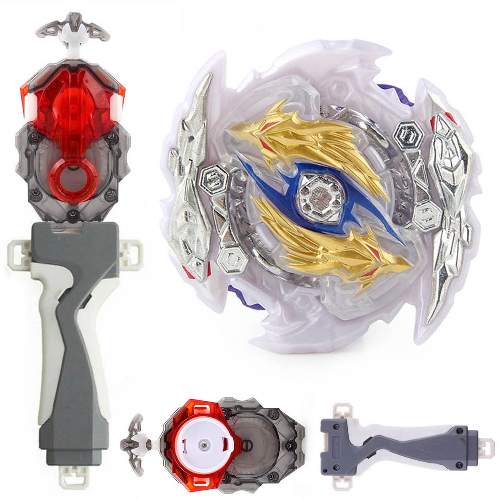 Beyblade Burst Booster GT Starter B-144 Zwei Longinus Spinning Top Toy Set with B-184 Custom String Launcher (LR Spin) & Grip - Premium Battle Top for Kids & Collectors | Perfect for Competitive Play & Tournaments