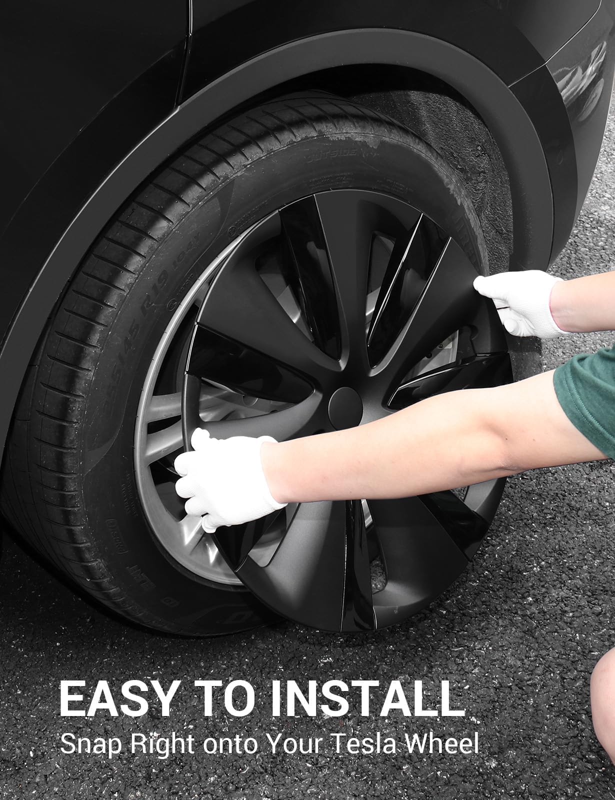 **BASENOR 2024 Upgraded Tesla Model Y 19-Inch Hubcaps – Matte Black Wheel Cover Set of 4 | OEM Replacement Rim Protectors | Durable & Stylish Exterior Accessories for Enhanced Protection & Performance**    *(Perfect for Daily Commuting, Road Trips & Enhancing Your Tesla’s Aesthetic Appeal)*
