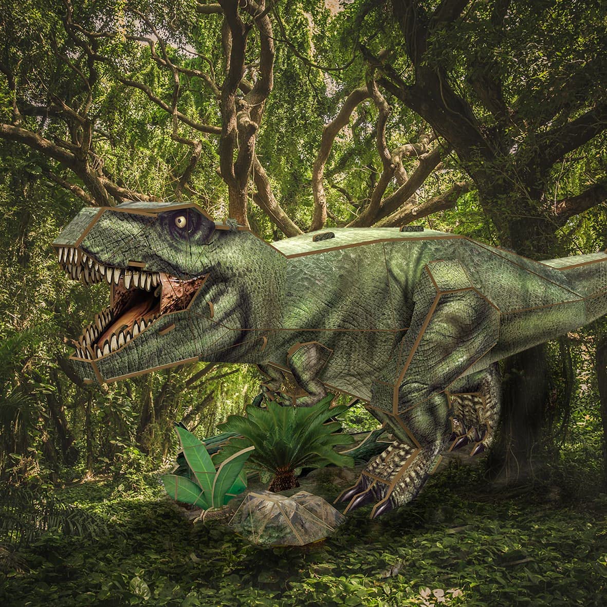 National Geographic 3D Tyrannosaurus Rex Puzzle - Dinosaur Toys for Kids Ages 8+, STEM Learning Activity, Educational Gift for Boys & Girls - Perfect for Birthday Parties, Classroom Projects & Dinosaur Lovers
