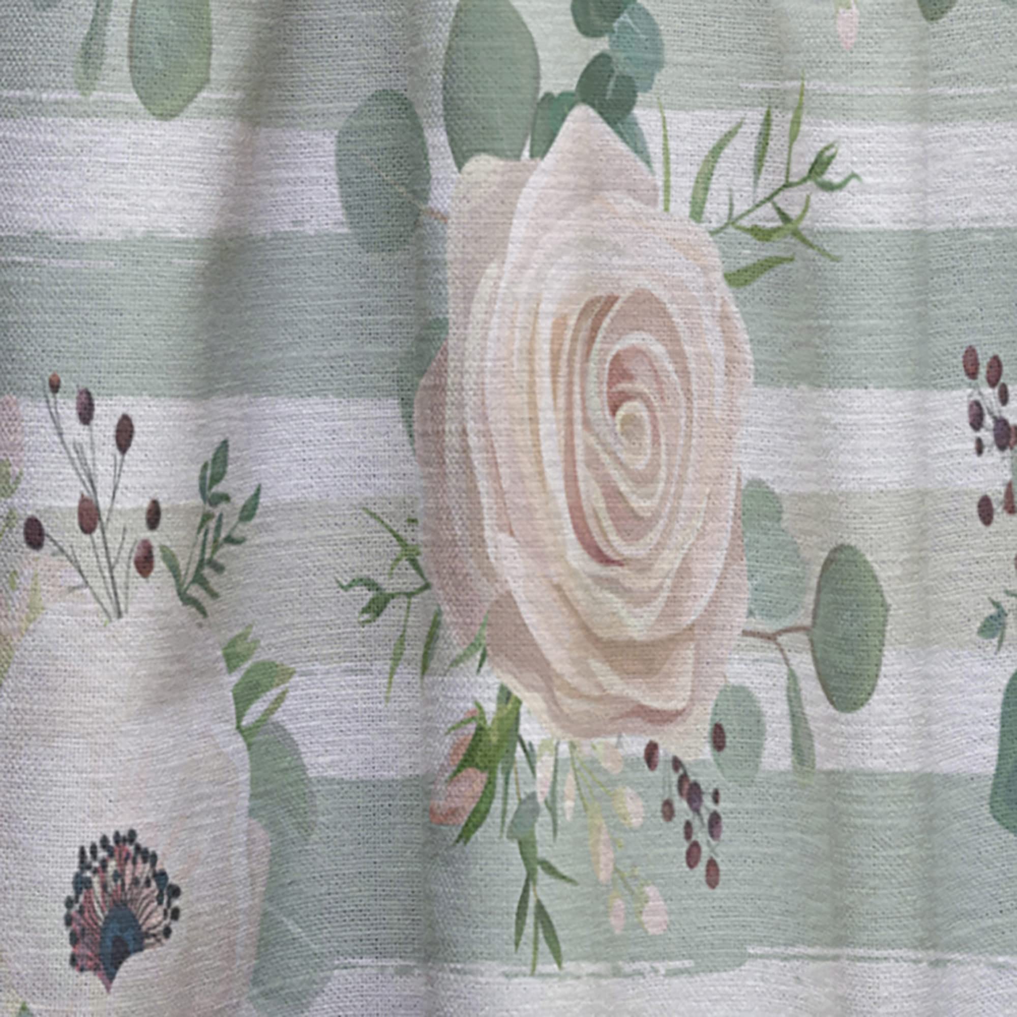 Floral Retro Pattern V Thermal Insulated Curtains for Bedroom & Living Room - 52x95 Single Panel Window Drapes - Perfect for Home Decor & Energy Efficiency