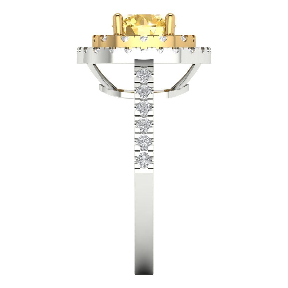 1.75ct Simulated Diamond Engagement Ring - 14k Gold for Wedding & Anniversary