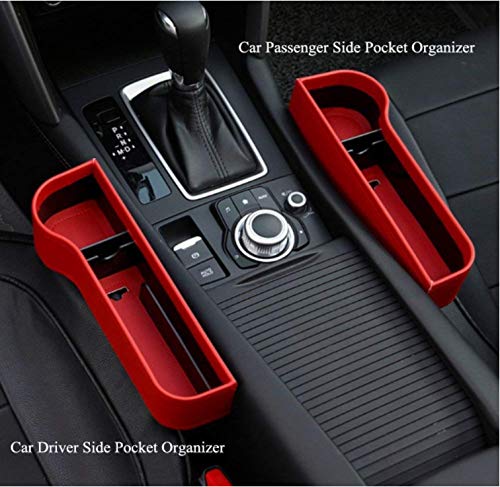 Premium PU Leather Car Seat Gap Filler & Console Organizer (2 Pack) - Drop Proof Car Pocket Organizer, Interior Accessories for Phones, Keys & Small Items - Perfect for Sedans, SUVs & Road Trips