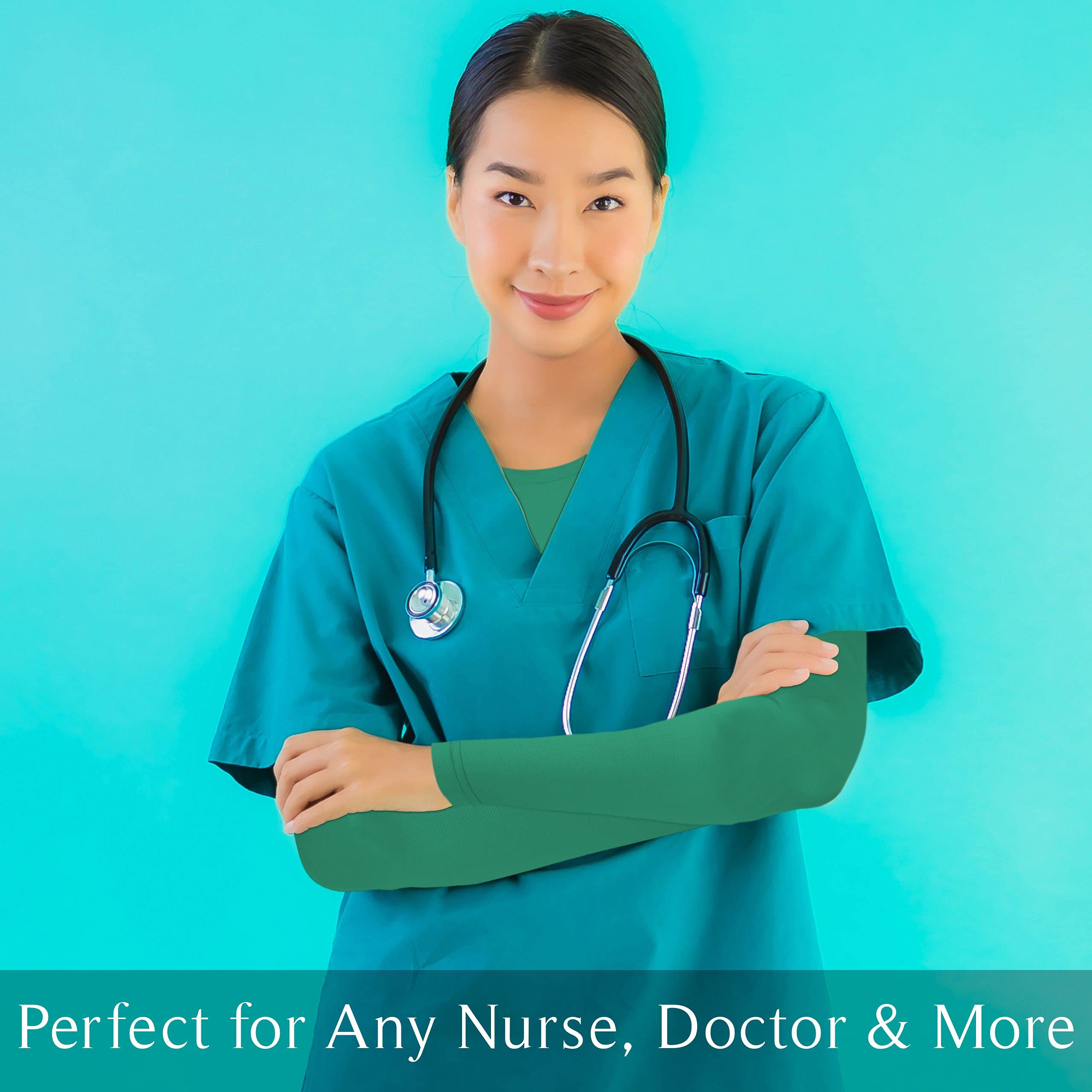 BaHoki Essentials Long Sleeve Undershirts for Scrubs - Stretchy Comfort Fit Layering Base Shirt for Nurses & Medical Professionals | Perfect Under Scrubs for Hospital Shifts & Clinical Work