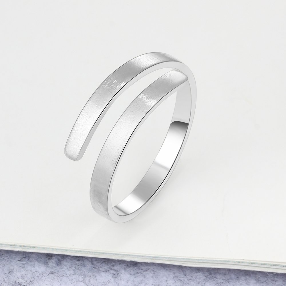 Personalized Adjustable Name Rings for Women - Free Engraved BFF Jewelry Gift Set (2 Names) | Best Friend Spiral Rings for Anniversary, Birthday & Special Occasions