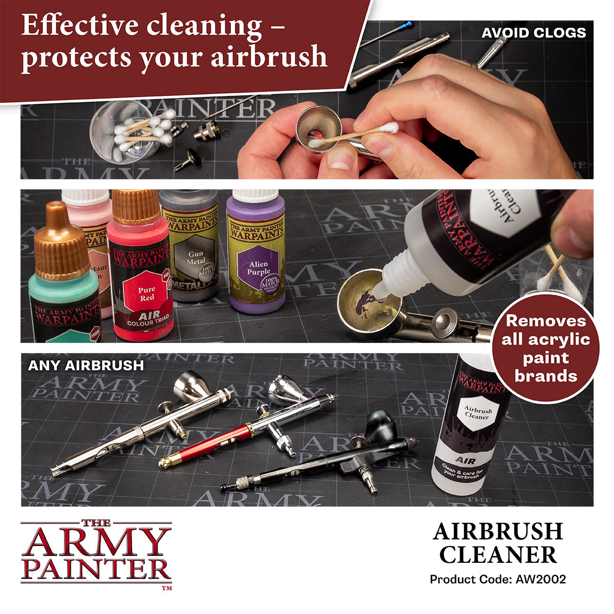 Premium Airbrush Cleaner Solution - 100ml for Efficient Nozzle & Paint Removal - Ideal for Hobbyists, Artists & DIY Projects