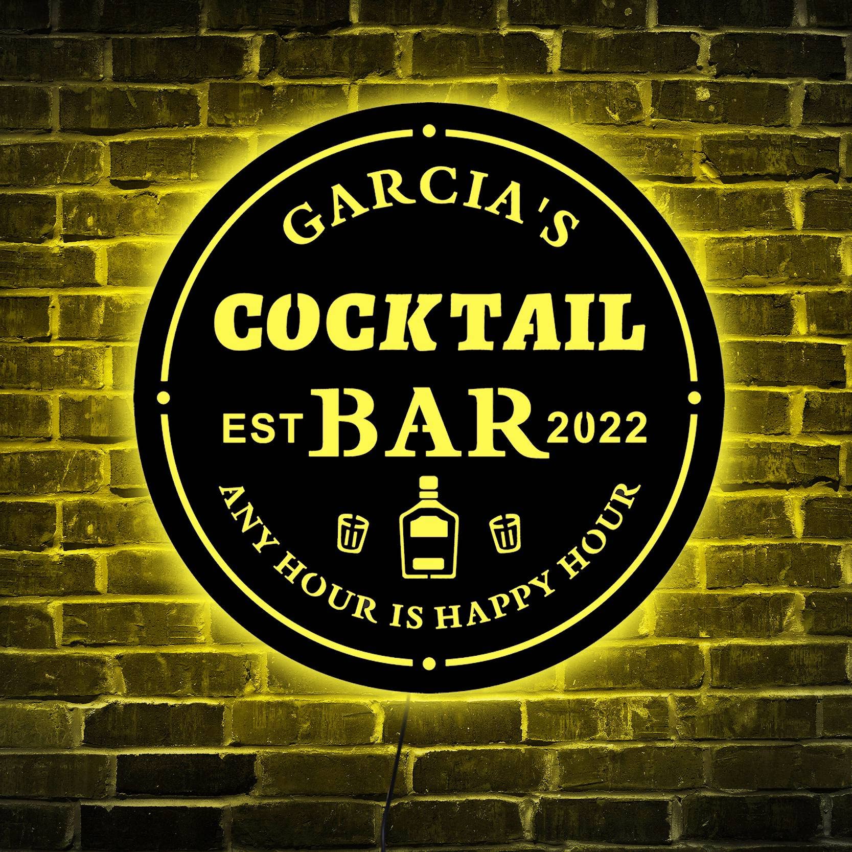 Custom LED Bar Signs - Personalized Neon Light Sign for Home Bar & Pub Decor - Perfect for Man Cave, Game Room & Wedding Decorations