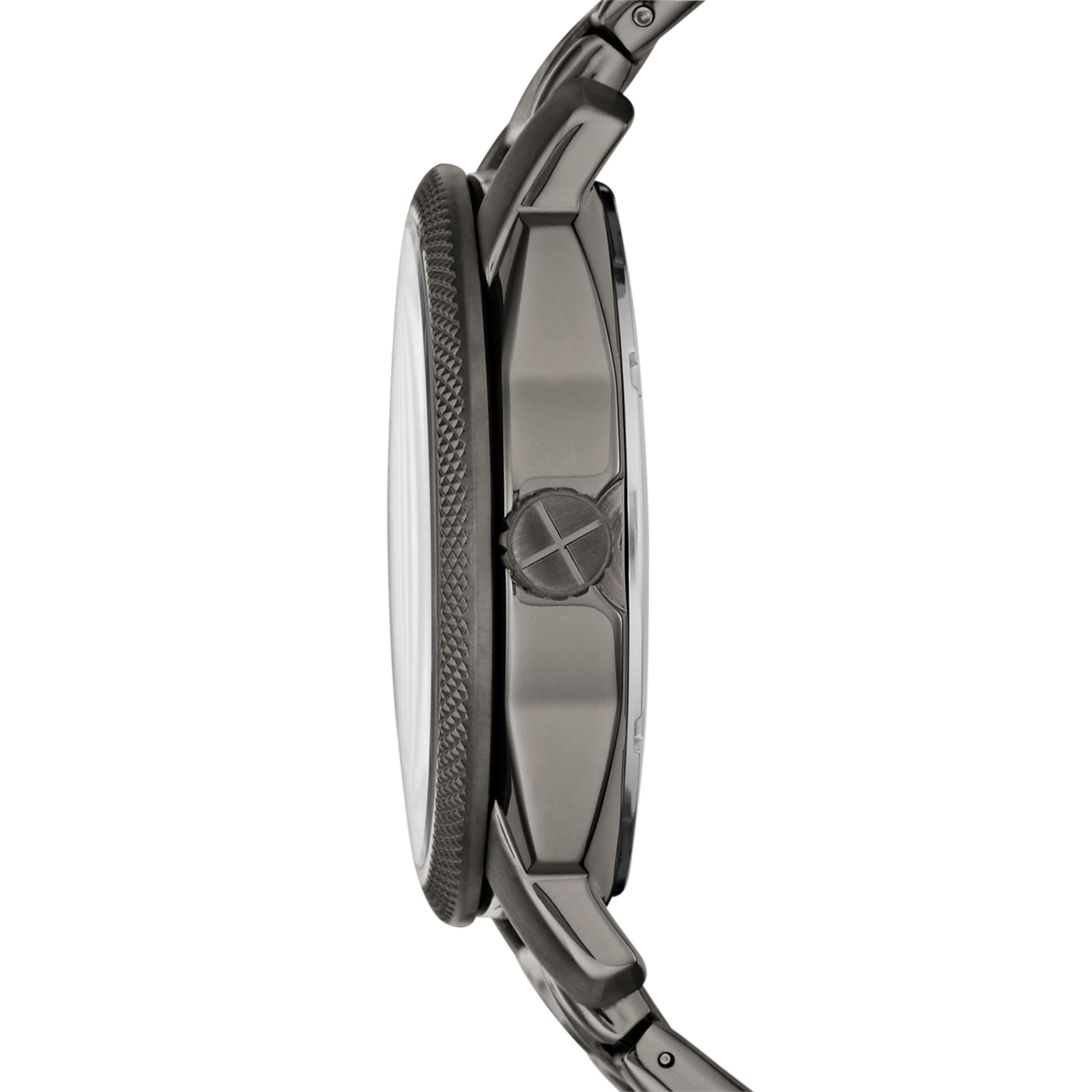 Fossil Machine Men's Stainless Steel Quartz Watch with Three-Hand Movement - Perfect for Business, Casual Wear & Everyday Use