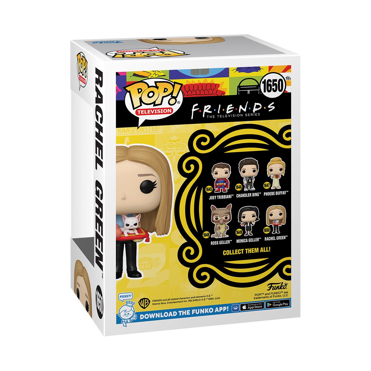 Friends TV Show Rachel Green with Cat Funko Pop! Vinyl Figure #1650 - Collectible Gift for Fans, Office & Home Decor
