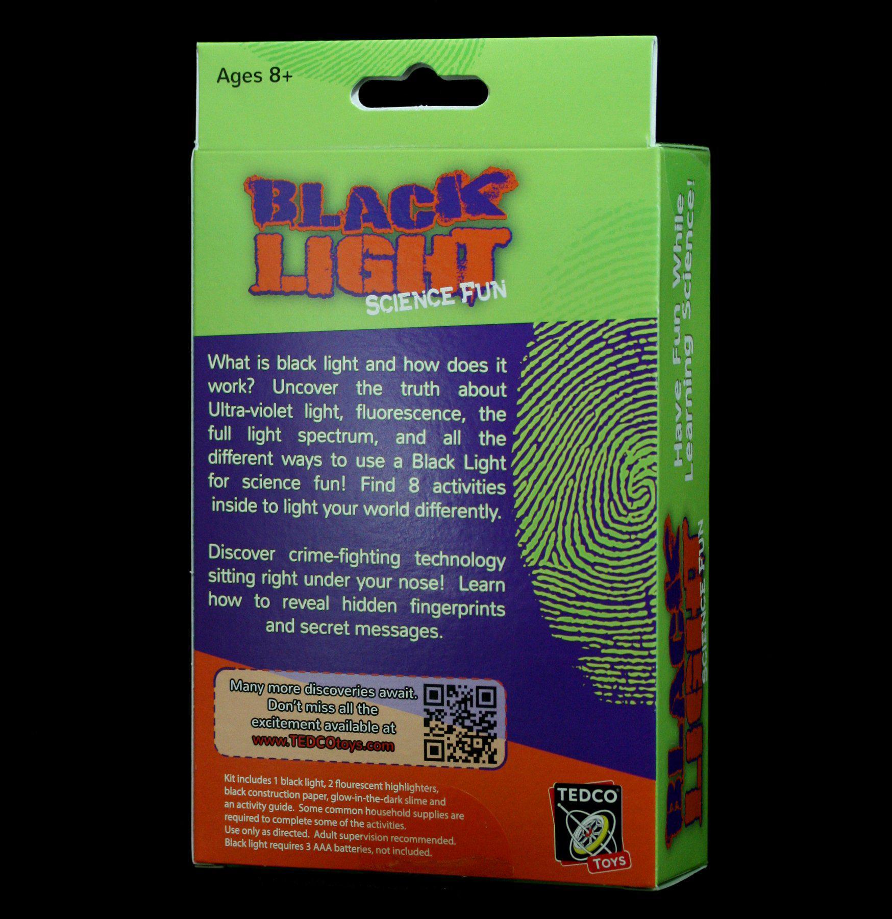 Black Light Science Kit for Kids - UV Flashlight & Glow in the Dark Experiments - Perfect for Science Fair Projects & STEM Learning Activities