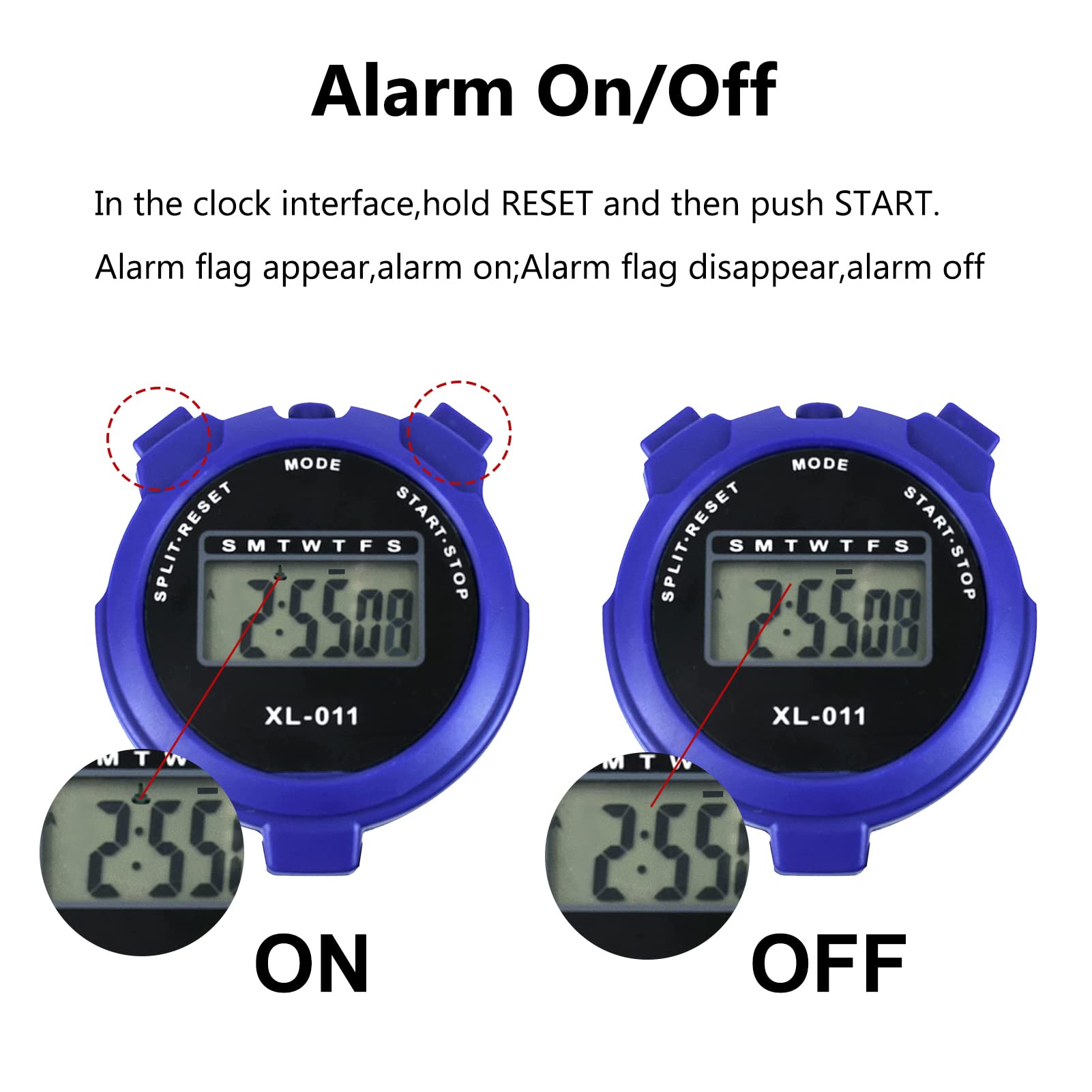 Digital Sports Stopwatch with Large Display - Interval Training Timer, Lap Counter, Outdoor Activity Clock - Referee Watch, Alarm, Calendar - Perfect for Running, Cycling, Coaching & Fitness Training