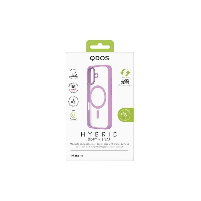 QDOS Hybrid Soft Case for iPhone 16 - Shockproof Protective Cover with Anti-Scratch Design | Perfect for Everyday Use, Travel & Outdoor Activities