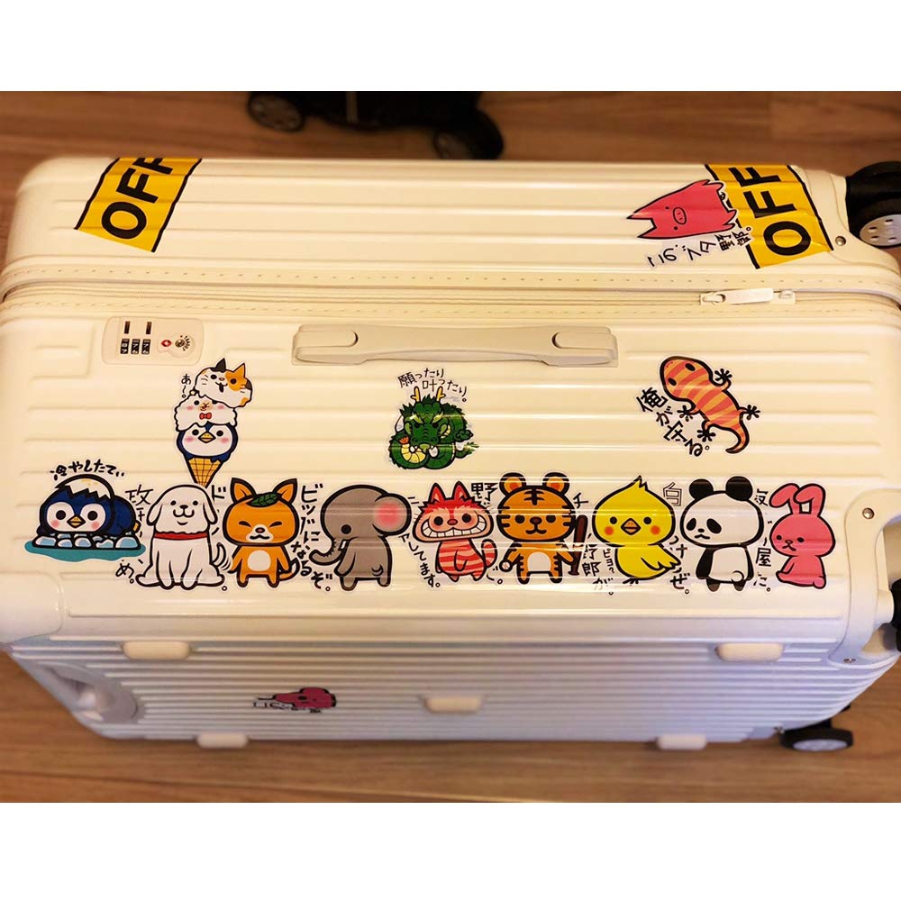 36PCS Cute Animal Cartoon Sticker Pack - Waterproof Vinyl Anime Laptop Stickers for Laptop, Skateboard, Guitar, Bicycle, Luggage & Water Bottle - Perfect for DIY Decoration, School Supplies & Gift Giving