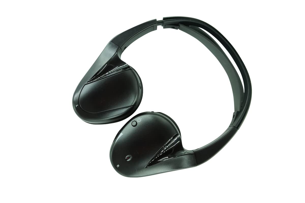 Wireless IR Headphones for Cadillac XT5 CTS SRX - 2 Channel Rear Seat Headrest DVD Entertainment System - Perfect for Road Trips & Family Travel Entertainment