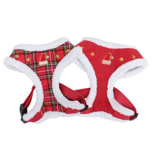 Puppia Santa Harness A - Large Size Checkered Dog Harness for Small to Medium Breeds | Perfect for Walking, Training & Outdoor Adventures
