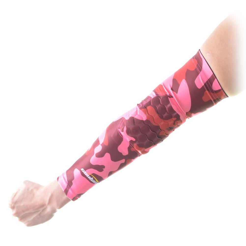 Pink Camouflage Anti-Slip Arm Sleeve with Padding - Sports, Basketball, Running & Outdoor Protection Gear