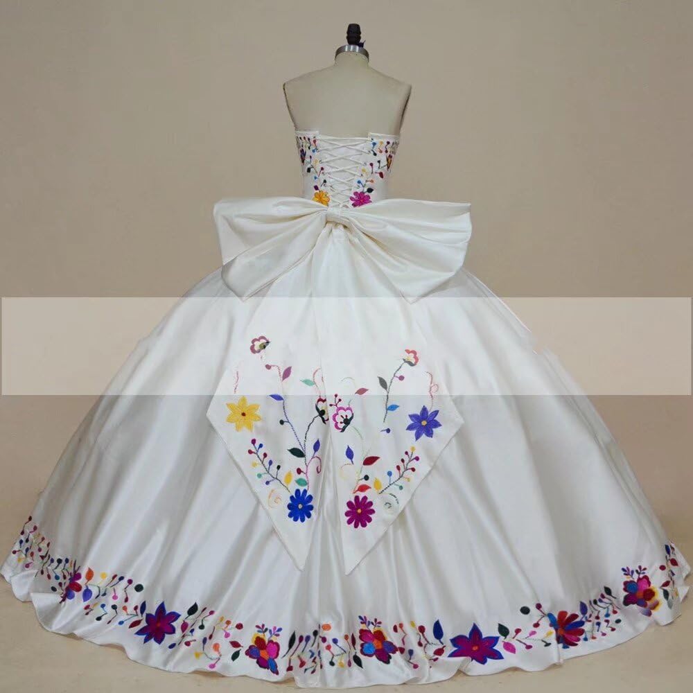 Elegant Gold Embroidered Organza Ball Gown - Quinceañera & Prom Dress with Puffy Ruffles | Mexican Theme Formal Gown for Sweet 15, Homecoming, Pageants & Special Occasions 2025