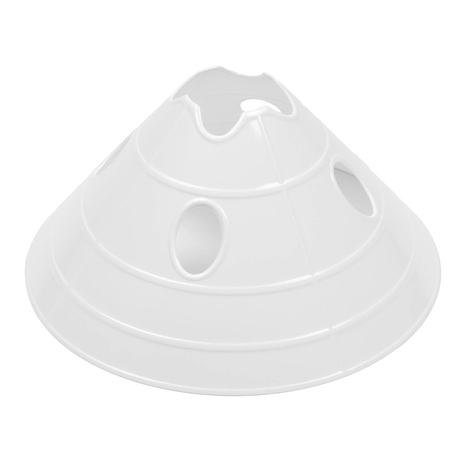 FC 6 Pro Cone White - Premium Quality Traffic Cone for Road Safety, Construction Zones & Parking Control - Durable PVC Material for Indoor/Outdoor Use