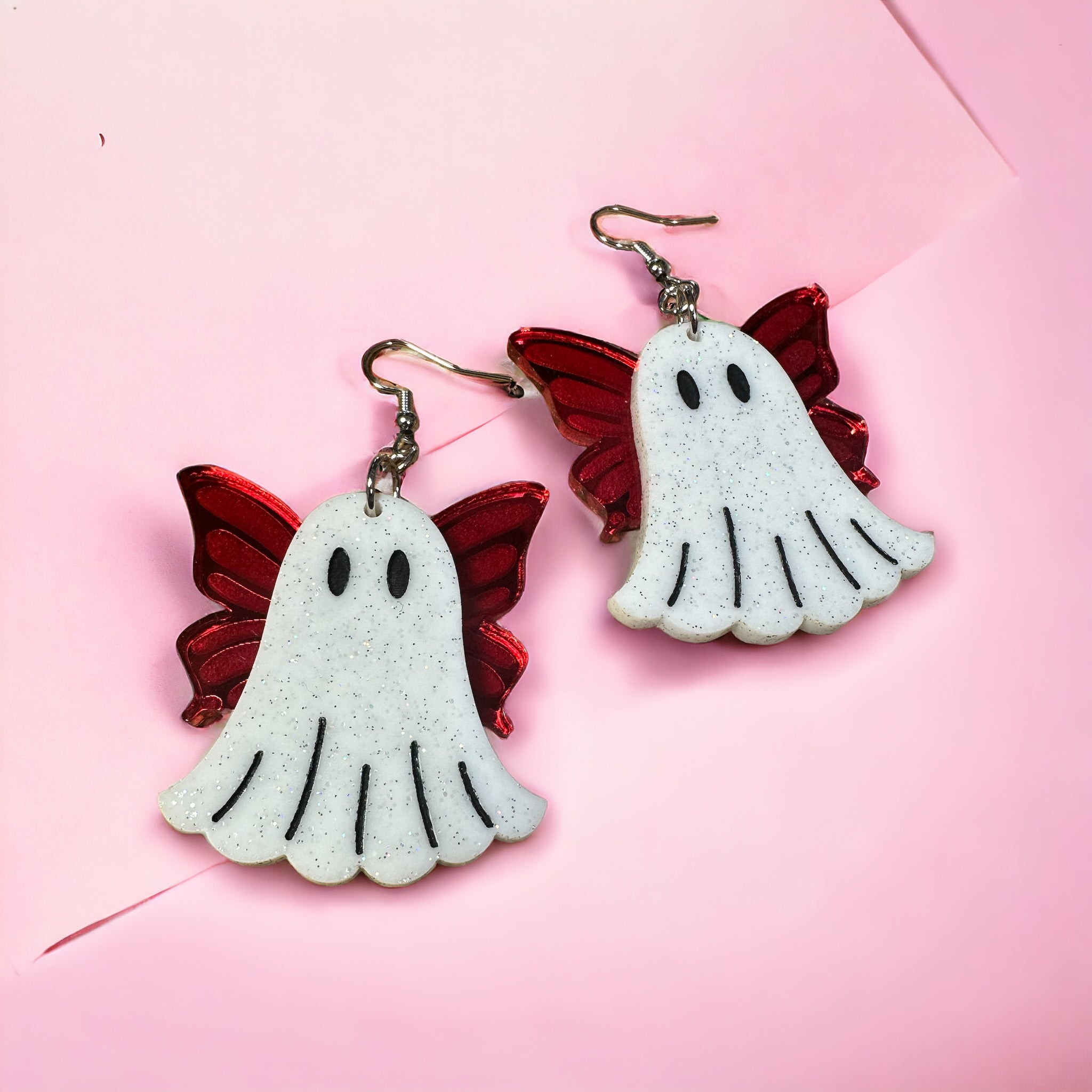 Fairy Ghost Earrings - Elegant Halloween Jewelry for Women, Cute & Spooky Accessories - Perfect for Costume Parties, Cosplay & Everyday Wear