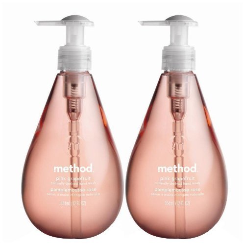 Refreshing Pink Grapefruit Scented Gel Hand Wash - 12 oz (2 Pack) | Moisturizing & Antibacterial | Perfect for Home, Office & Bathroom Use