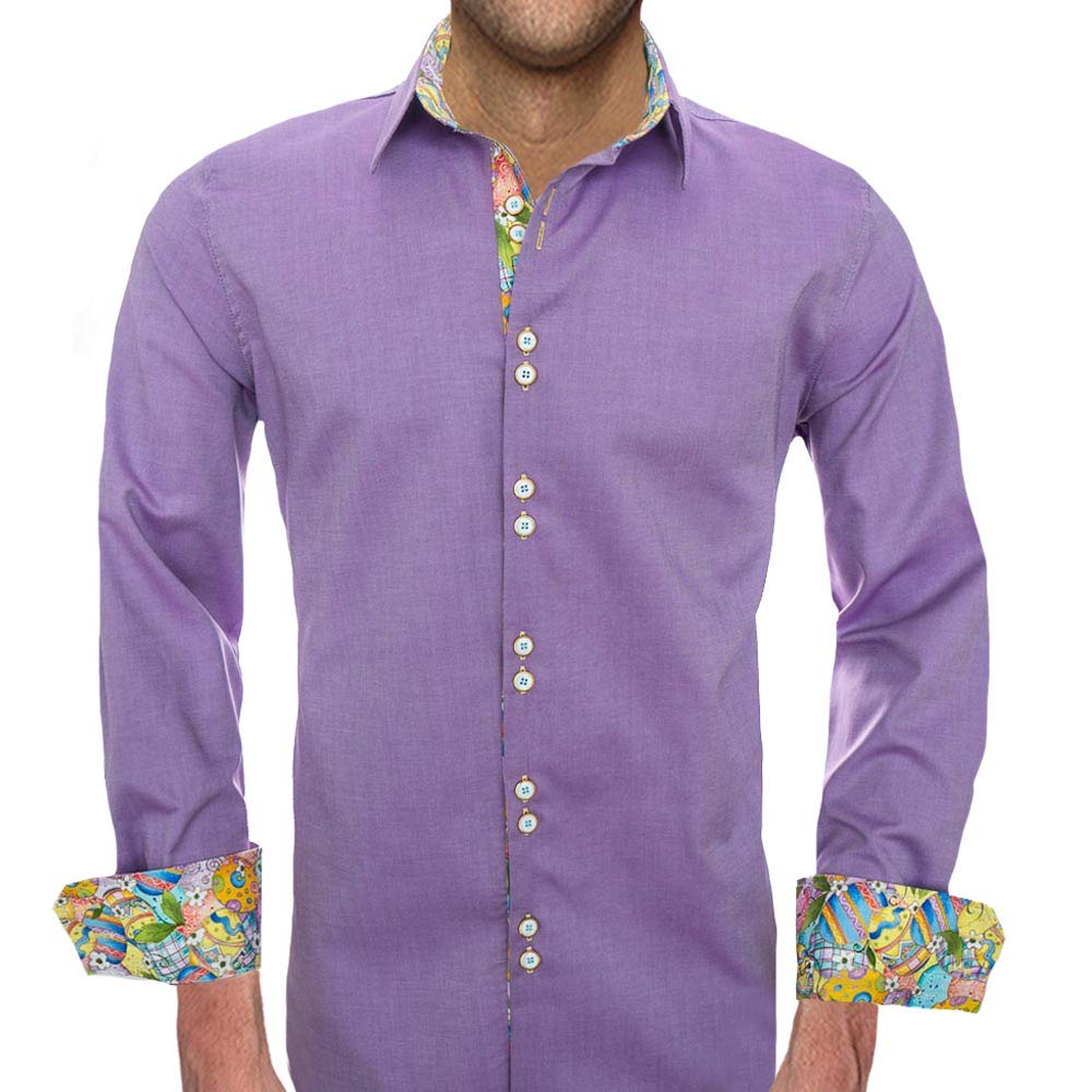 Easter Dress Shirts for Men - Stylish Button Down Shirts with Easter Egg Cuff Designs | Perfect for Easter Sunday Church, Family Gatherings & Spring Celebrations