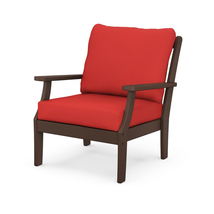 POLYWOOD Braxton Deep Seating Chair - Weather-Resistant Outdoor Patio Furniture for Garden, Poolside & Backyard Relaxation