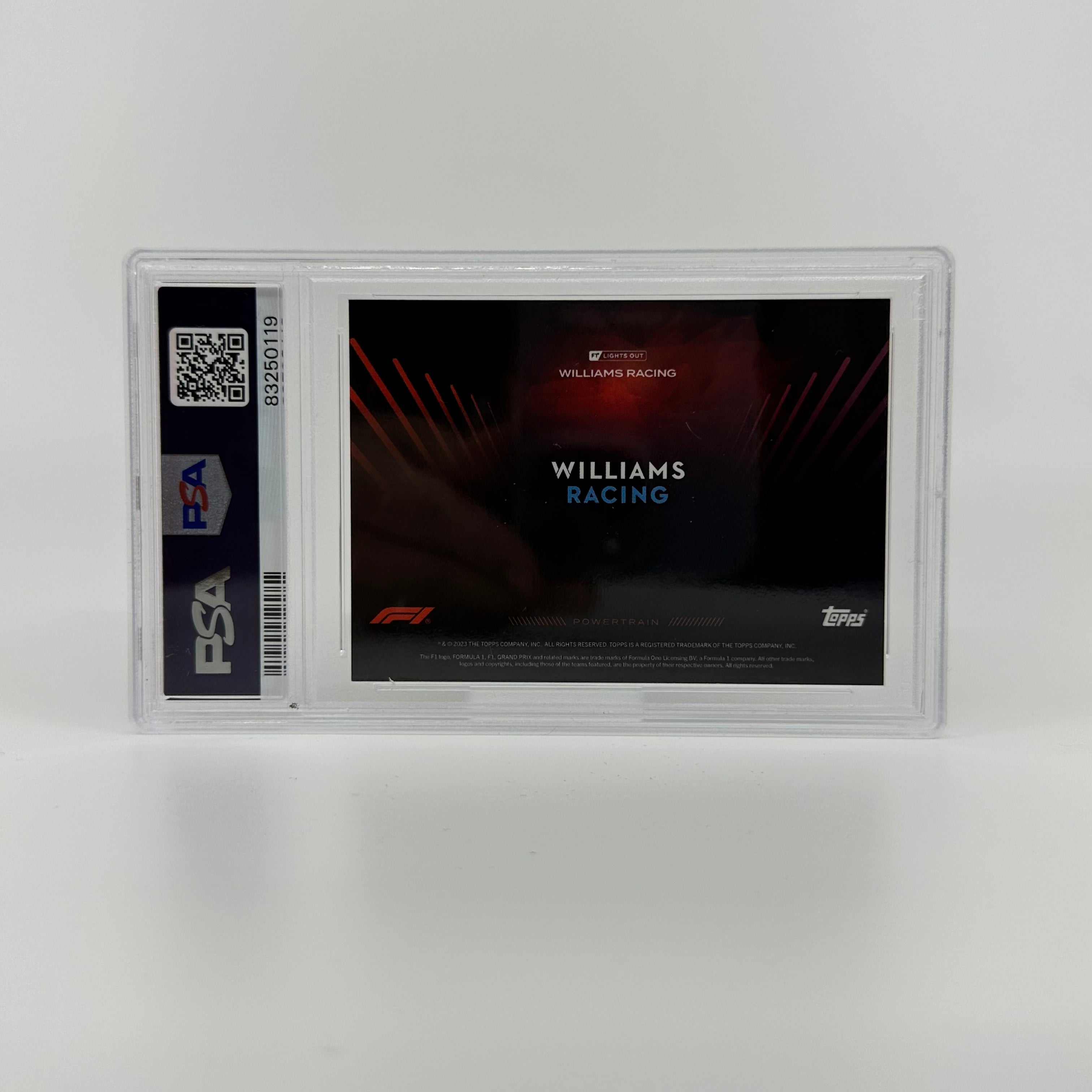 PSA 8 Graded 2008 Williams Racing F1 Team Powertrain Red Trading Card - Perfect for F1 Collectors & Motorsport Memorabilia Displays