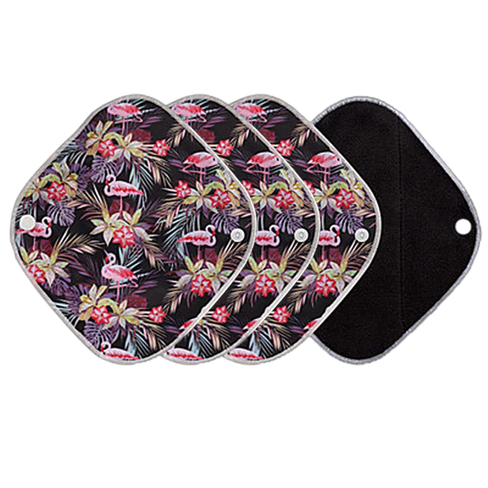 **Izzya 4-Pack Reusable Menstrual Pads – Washable & Waterproof Panty Liners (18.5 x 21cm) for Comfort & Eco-Friendly Period Care – Perfect for Light Flow, Postpartum, or Daily Use**