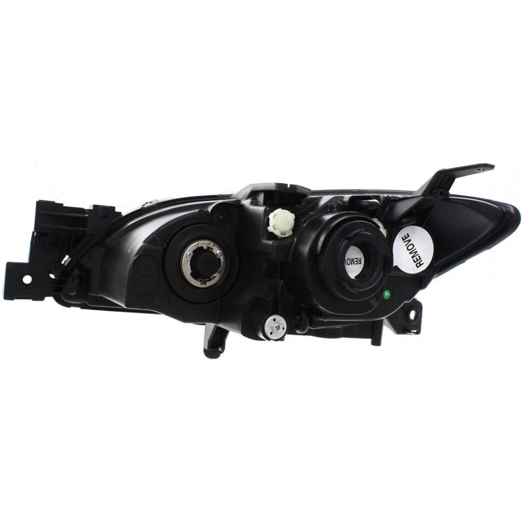2004-2009 Mazda 3 Passenger Side Headlight Assembly - DOT Certified Replacement (Part# MA2519108/BN8P-51-0K0D) - Perfect for Night Driving & Foggy Conditions