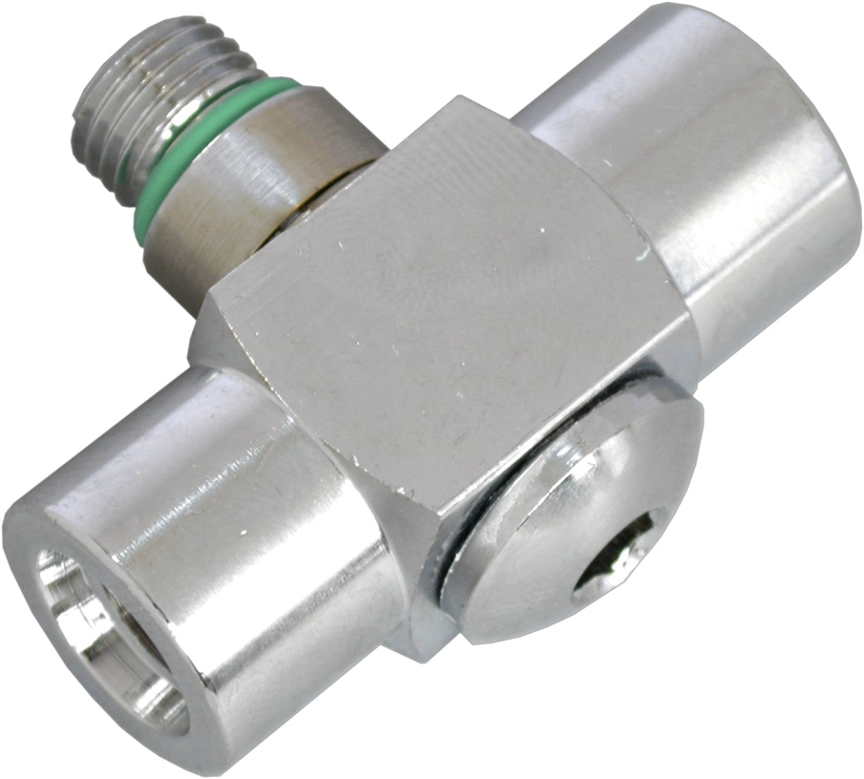 Beaver 3/8 UNF 90 Degree Low Pressure Double Hose Adapter - Perfect for Hydraulic Systems, Pneumatic Tools & Industrial Applications
